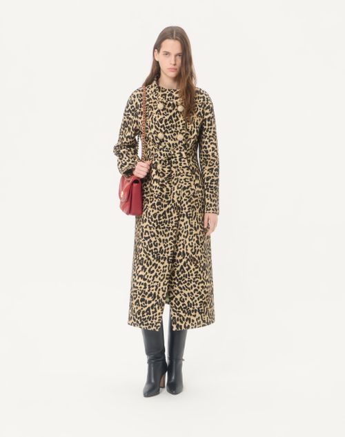 Valentino - Cloth Coat In Animalier Print - Animal Print - Woman - Coats And Outerwear